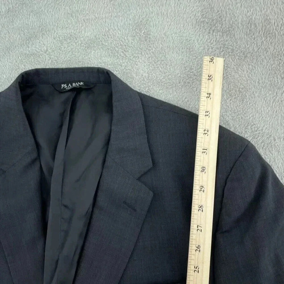 Jos. A. Bank Wool Blazer Mens 46L Black 4185 - Picture 2 of 9
